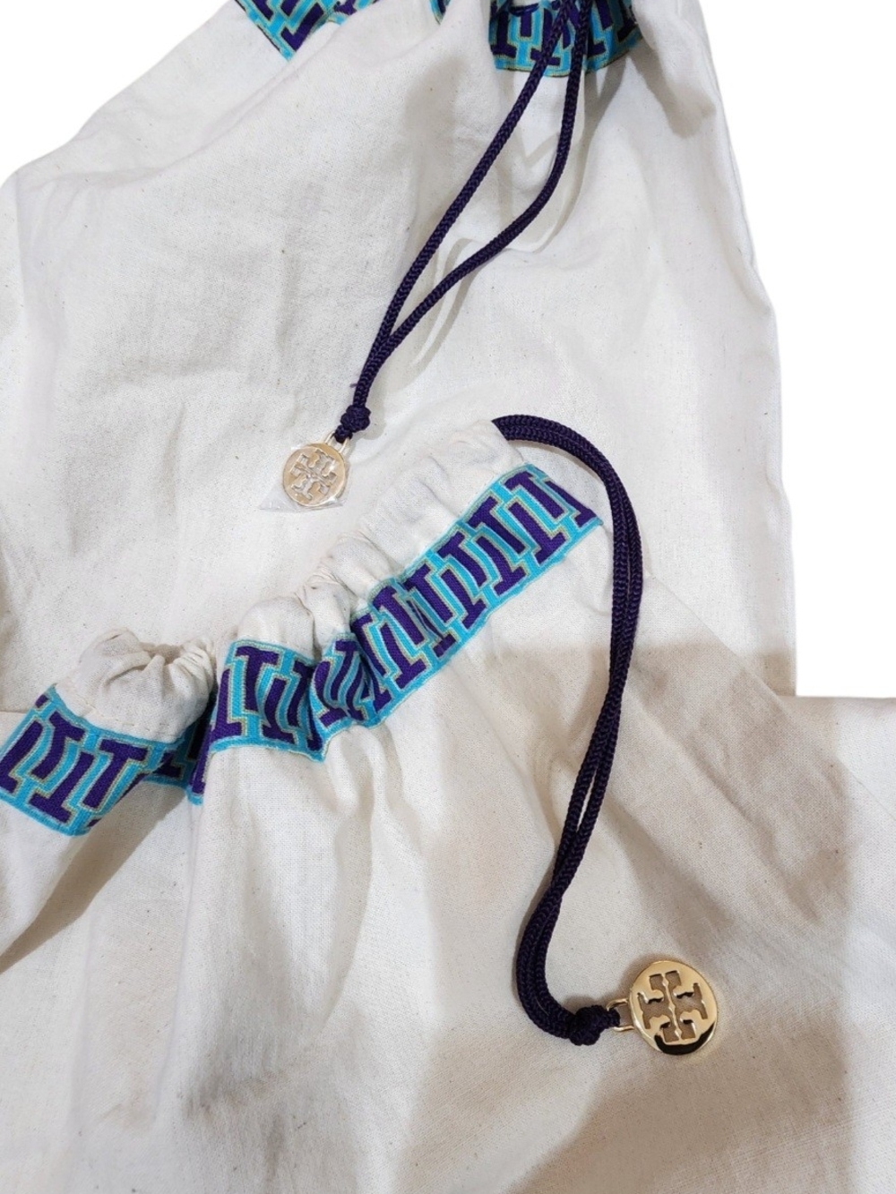 TORY BURCH Authentic Set of 2 Shoe Dust Bags Drawstring Logo Pumps Heels